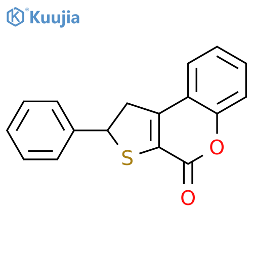 4H-THIENO[2,3-C][1]BENZOPYRAN-4-ONE, 1,2-DIHYDRO-2-PHENYL- structure