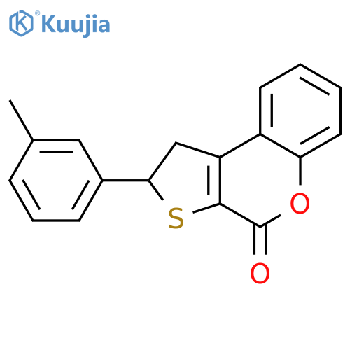 4H-THIENO[2,3-C][1]BENZOPYRAN-4-ONE, 1,2-DIHYDRO-2-(3-METHYLPHENYL)- structure