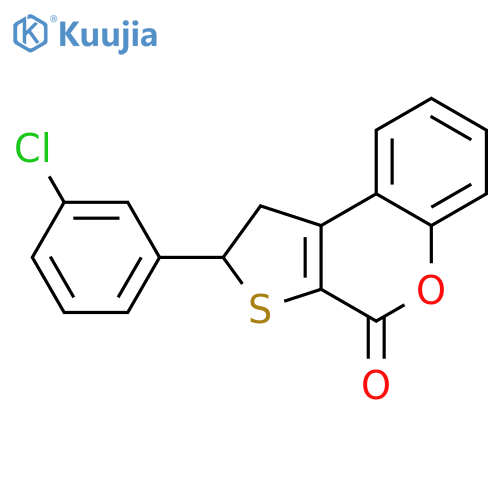 4H-THIENO[2,3-C][1]BENZOPYRAN-4-ONE, 2-(3-CHLOROPHENYL)-1,2-DIHYDRO- structure