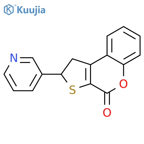 4H-THIENO[2,3-C][1]BENZOPYRAN-4-ONE, 1,2-DIHYDRO-2-(3-PYRIDINYL)- structure