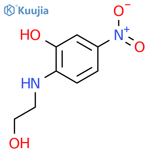 2-((2-Hydroxyethyl)amino)-5-nitrophenol structure