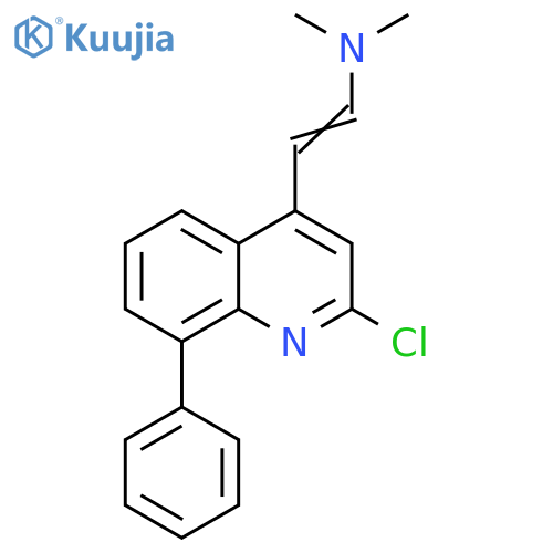 Ethenamine, 2-(2-chloro-8-phenyl-4-quinolinyl)-N,N-dimethyl- structure