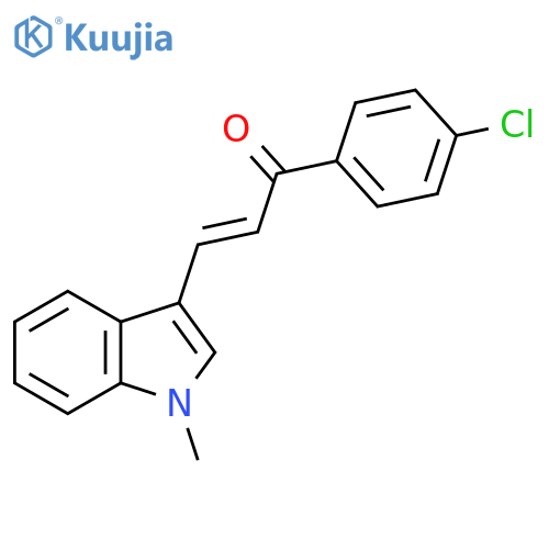 (2E)-1-(4-chlorophenyl)-3-(1-methyl-1H-indol-3-yl)prop-2-en-1-one structure