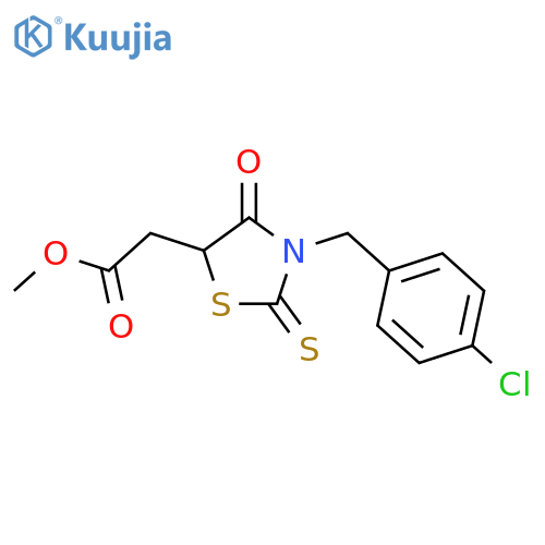 5-Thiazolidineaceticacid, 3-[(4-chlorophenyl)methyl]-4-oxo-2-thioxo-, methyl ester structure