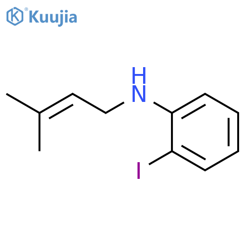 BENZENAMINE, 2-IODO-N-(3-METHYL-2-BUTENYL)- structure