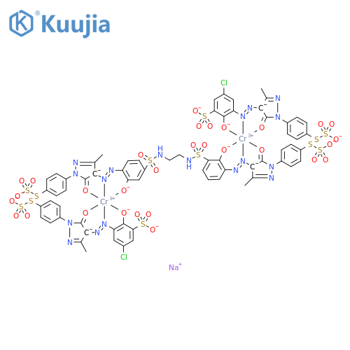Chromate(8-),bis[5-chloro-3-[[4,5-dihydro-3-methyl-5-(oxo-.kappa.O)-1-[4-(sulfothio)phenyl]-1H-pyrazol-4-yl]azo-.kappa.N1]-2-(hydroxy-.kappa.O)benzenesulfonato(4-)][.mu.-[[S,S-[1,2-ethanediylbis[iminosulfonyl[2-(hydroxy-.kappa.O)-4,1-phenylene](azo-.kappa.N1)[4,5-dihydro-3-methyl-5-(oxo-.kappa.O)-1H-pyrazole-4,1-diyl]-4,1-phenylene]]bis(monothiosulfato)](6-)]]di-,octasodium structure