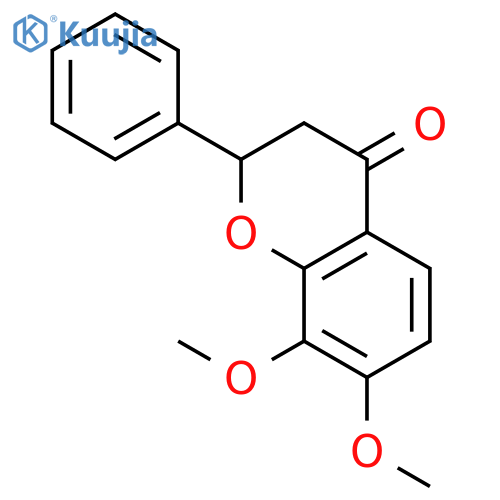 4H-1-Benzopyran-4-one, 2,3-dihydro-7,8-dimethoxy-2-phenyl- structure