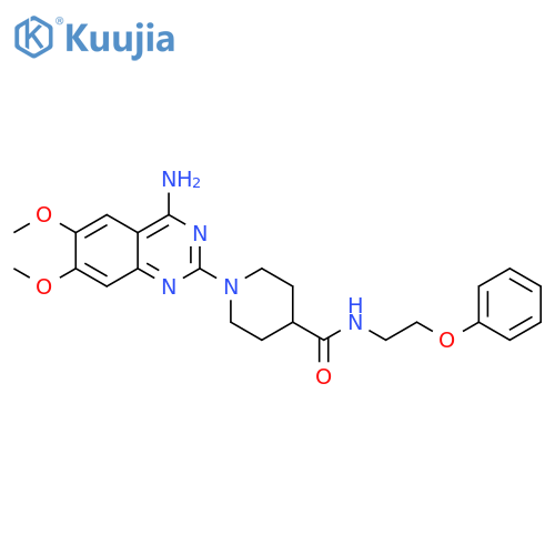4-Piperidinecarboxamide, 1-(4-amino-6,7-dimethoxy-2-quinazolinyl)-N-(2-phenoxyethyl)- structure