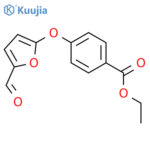 Benzoic acid, 4-[(5-formyl-2-furanyl)oxy]-, ethyl ester structure