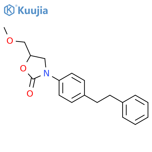 2-Oxazolidinone, 5-(methoxymethyl)-3-[4-(2-phenylethyl)phenyl]- structure