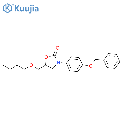 2-Oxazolidinone, 5-[(3-methylbutoxy)methyl]-3-[4-(phenylmethoxy)phenyl]- structure