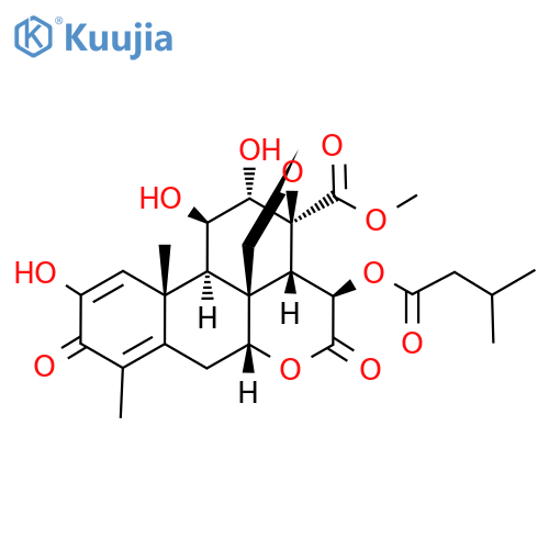 Methyl (1R,2S,3R,6R,13S,14R,15R,16S,17S)-11,15,16-trihydroxy-9,13-dimethyl-3-(3-methylbutanoyloxy)-4,10-dioxo-5,18-dioxapentacyclo[12.5.0.01,6.02,17.08,13]nonadeca-8,11-diene-17-carboxylate structure