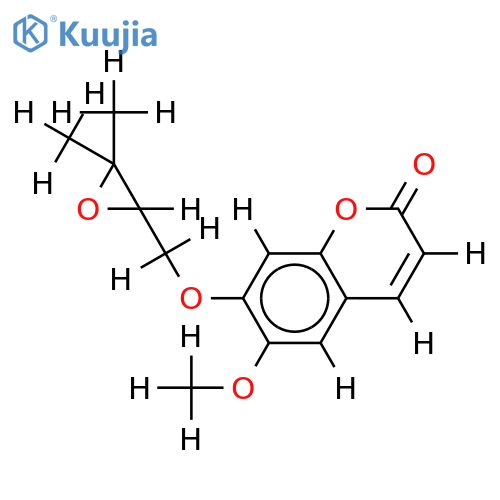 7-(2,3-epoxy-3-methyl-3-butyloxy)-6-methoxycoumarin structure