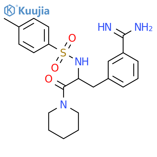 Benzenecarboximidamide,3-[2-[[(4-methylphenyl)sulfonyl]amino]-3-oxo-3-(1-piperidinyl)propyl]- structure