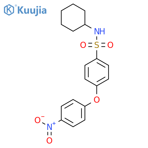 Benzenesulfonamide, N-cyclohexyl-4-(4-nitrophenoxy)- structure