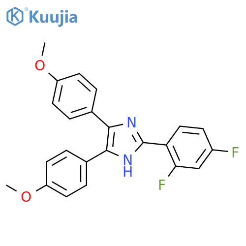 1H-Imidazole,2-(2,4-difluorophenyl)-4,5-bis(4-methoxyphenyl)- structure