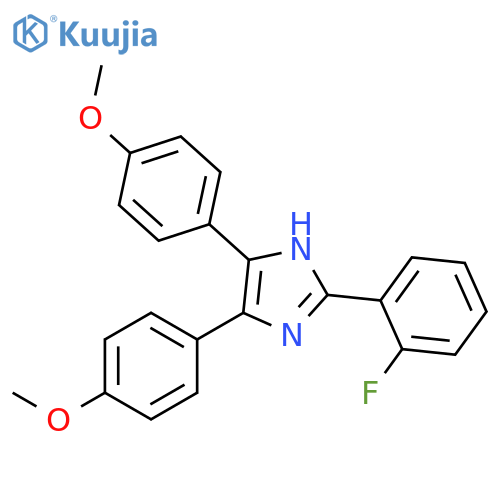 1H-Imidazole, 2-(2-fluorophenyl)-4,5-bis(4-methoxyphenyl)- structure