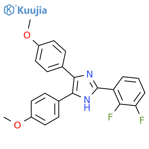 1H-Imidazole, 2-(2,3-difluorophenyl)-4,5-bis(4-methoxyphenyl)- structure