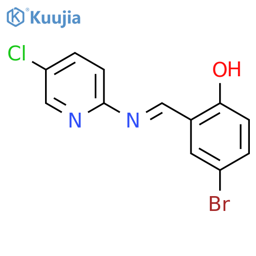 Phenol, 4-bromo-2-[[(5-chloro-2-pyridinyl)imino]methyl]- structure