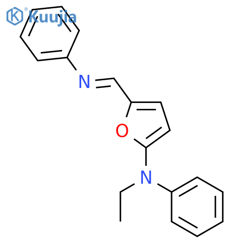 2-Furanamine,N-ethyl-N-phenyl-5-[(phenylimino)methyl]- structure