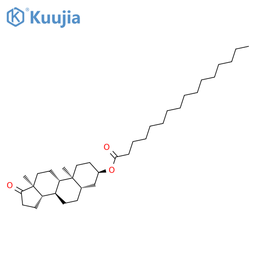 Androstan-17-one, 3-[(1-oxohexadecyl)oxy]-, (3a,5a)- structure