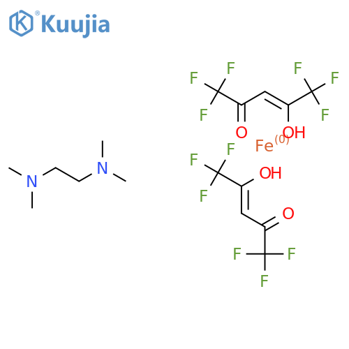 (Z)-1,1,1,5,5,5-Hexafluoro-4-hydroxypent-3-en-2-one;iron;N,N,N',N'-tetramethylethane-1,2-diamine structure