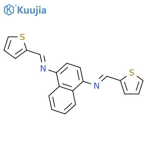 1,4-NAPHTHALENEDIAMINE, N,N'-BIS(2-THIENYLMETHYLENE)- structure