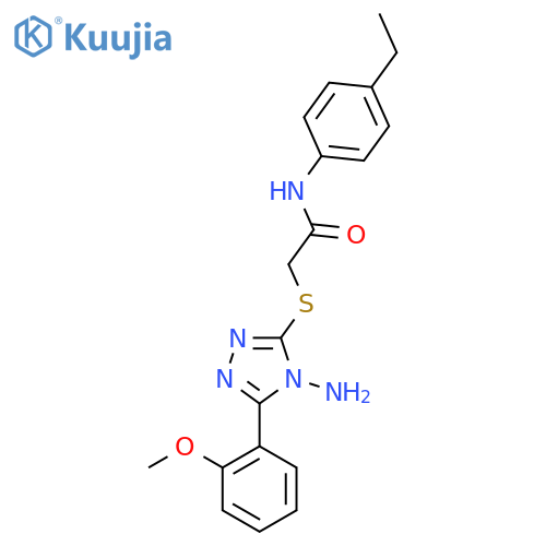 2-{[4-amino-5-(2-methoxyphenyl)-4H-1,2,4-triazol-3-yl]sulfanyl}-N-(4-ethylphenyl)acetamide structure