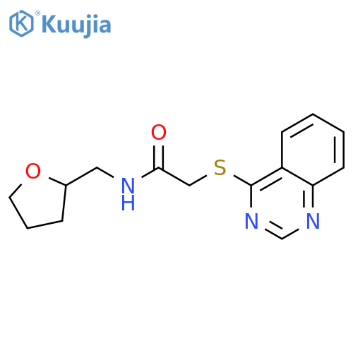 N-(oxolan-2-yl)methyl-2-(quinazolin-4-ylsulfanyl)acetamide structure