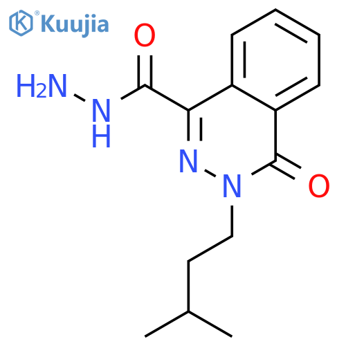 3-(3-methylbutyl)-4-oxo-3,4-dihydrophthalazine-1-carbohydrazide structure