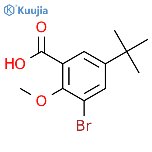 BENZOIC ACID, 3-BROMO-5-(1,1-DIMETHYLETHYL)-2-METHOXY- structure