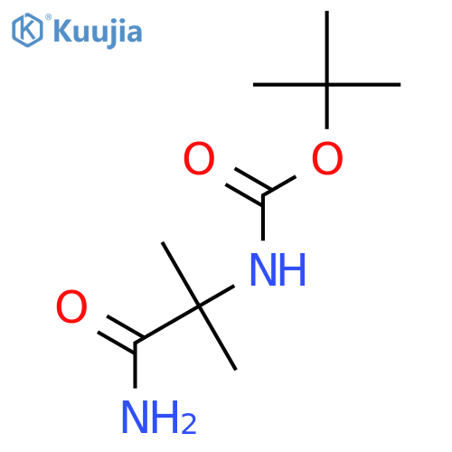 tert-Butyl (1-amino-2-methyl-1-oxopropan-2-yl)carbamate structure