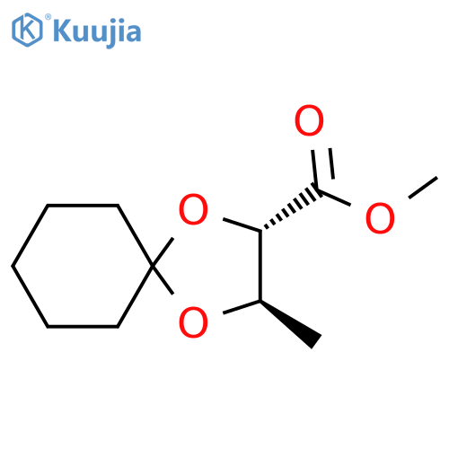 1,4-Dioxaspiro[4.5]decane-2-carboxylic acid, 3-methyl-, methyl ester, trans- (9CI) structure