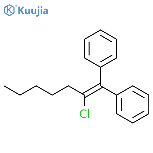 Benzene, 1,1'-(2-chloro-1-heptenylidene)bis- structure