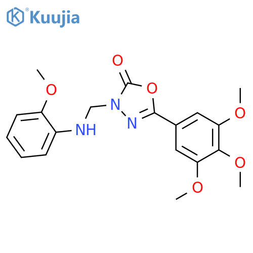 1,3,4-Oxadiazol-2(3H)-one,3-[[(2-methoxyphenyl)amino]methyl]-5-(3,4,5-trimethoxyphenyl)- structure