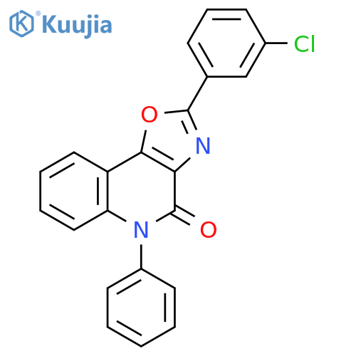 Oxazolo[4,5-c]quinolin-4(5H)-one, 2-(3-chlorophenyl)-5-phenyl- structure