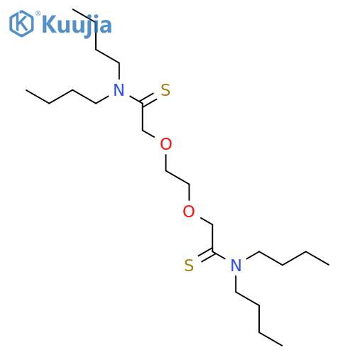 Ethanethioamide,2,2'-[1,2-ethanediylbis(oxy)]bis[N,N-dibutyl- structure