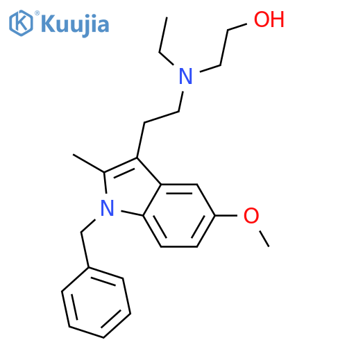 2-{[2-(1-benzyl-5-methoxy-2-methyl-1H-indol-3-yl)ethyl](ethyl)amino}ethanol structure