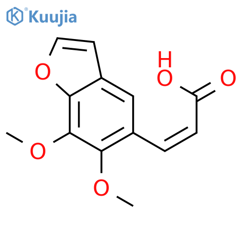 2-PROPENOIC ACID, 3-(6,7-DIMETHOXY-5-BENZOFURANYL)-, (Z)- structure