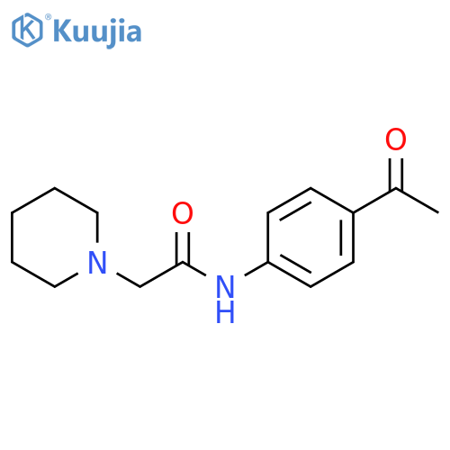 1-Piperidineacetamide, N-(4-acetylphenyl)- structure
