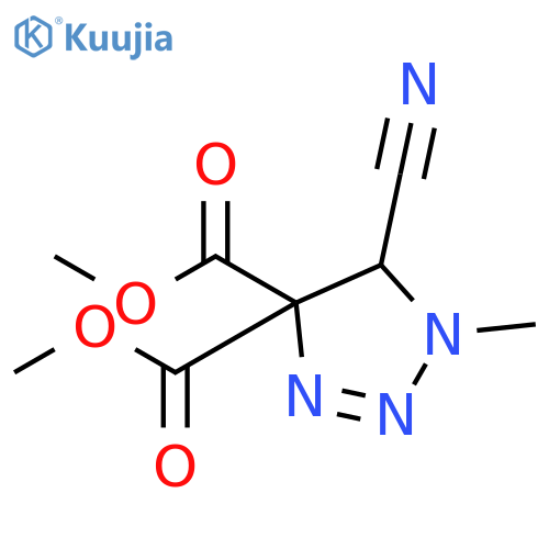 5-cyano-1-methyl-1,5-dihydro-[1,2,3]triazole-4,4-dicarboxylic acid dimethyl ester structure