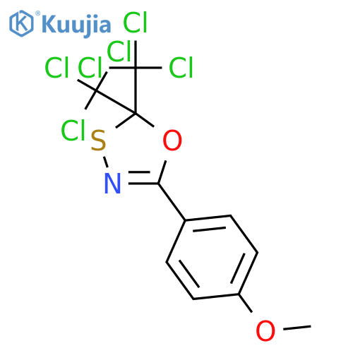 1,3,4-OXATHIAZOLE, 5-(4-METHOXYPHENYL)-2,2-BIS(TRICHLOROMETHYL)- structure