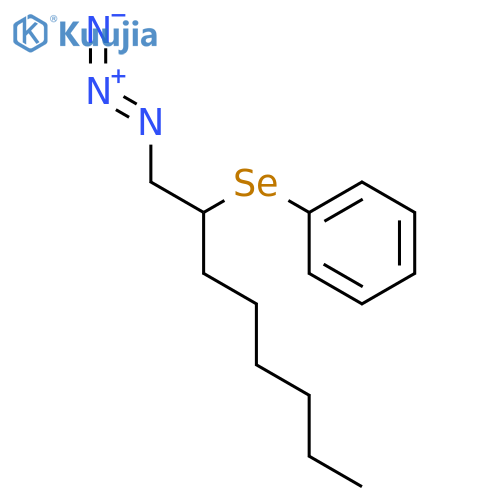 Benzene, [[1-(azidomethyl)heptyl]seleno]- structure