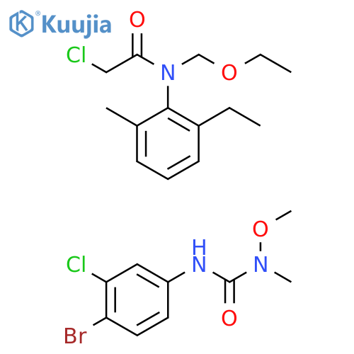 Acetamide, 2-chloro-N-(ethoxymethyl)-N-(2-ethyl-6-methylphenyl)-, mixt. with N'-(4-bromo-3-chlorophenyl)-N-methoxy-N-methylurea (9CI) structure