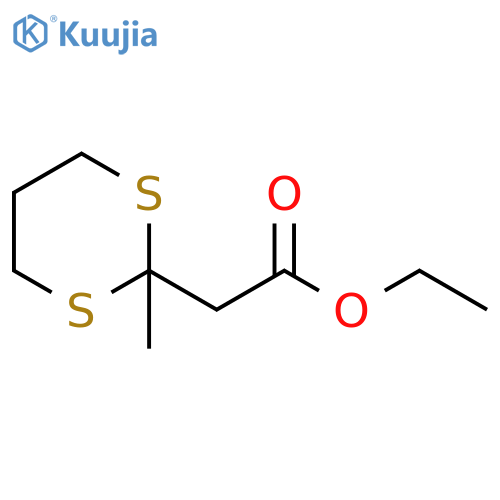 1,3-Dithiane-2-acetic acid, 2-methyl-, ethyl ester structure