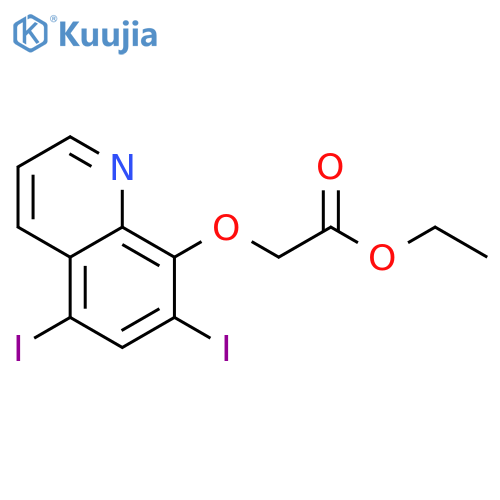 Acetic acid, [(5,7-diiodo-8-quinolinyl)oxy]-, ethyl ester structure