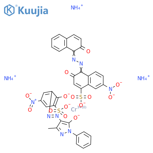 Triazanium;chromium(3+);7-(dioxidoamino)-3-oxo-4-[(2-oxonaphthalen-1-ylidene)hydrazinylidene]naphthalene-1-sulfonate;3-[(3-methyl-5-oxido-1-phenylpyrazol-4-yl)diazenyl]-5-nitro-2-oxidobenzenesulfonate structure