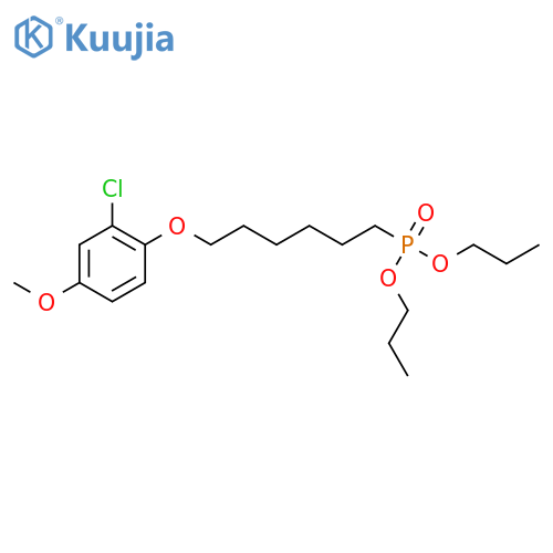 dipropyl [6-(2-chloro-4-methoxyphenoxy)hexyl]phosphonate structure