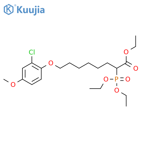 ethyl 8-(2-chloro-4-methoxyphenoxy)-2-(diethoxyphosphoryl)octanoate structure