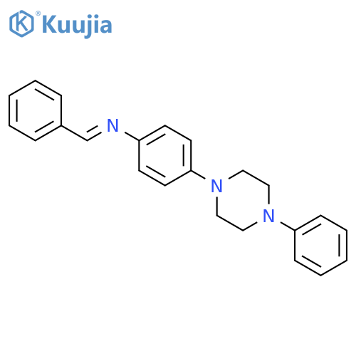 Benzenamine, N-(phenylmethylene)-4-(4-phenyl-1-piperazinyl)- structure